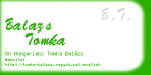 balazs tomka business card